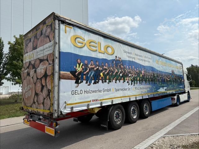 Öppen semitrailer med kapell KÖGEL SN24 Pritsche+Schiebeplane/3-Achsen/Standard