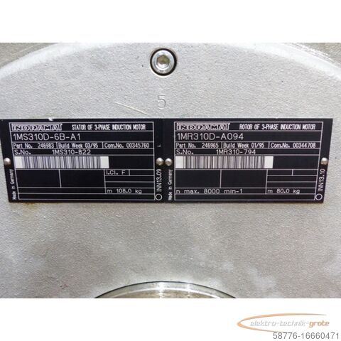 Besturingsunit Indramat Induktionsmotor 1MS310D-6B-A1 Stator + 1MR310D-A094 Rotor