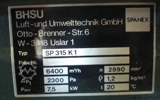 Spänex ventilátorok SP 315 K1 Spänex SP 315 K1