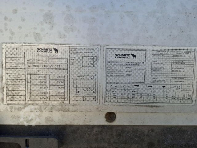 Åben trailer med presenning SCHMITZ CARGOBULL SCS 24/L EDSCHA Curtainsider CodeXL Nievau