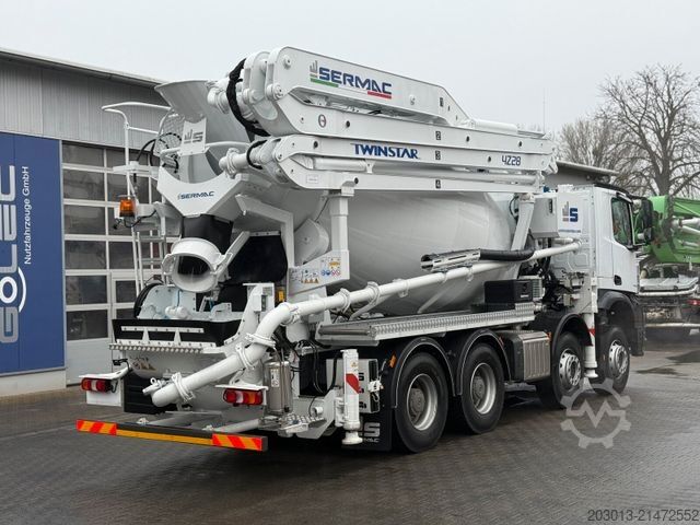 Samochód z pompą do betonu MERCEDES-BENZ Arocs 4146 8x4 PUMI SERMAC 4Z28