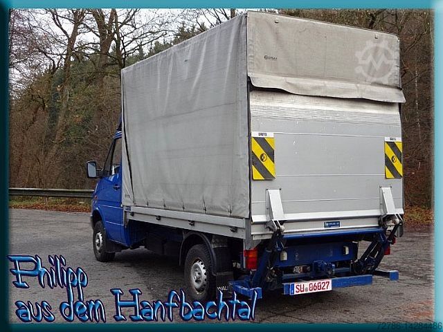 Flatbed/branda Mercedes-Benz Mercedes Sprinter 312D 4x4 Pritsche Hebebühne Army