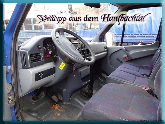 Flatbed/branda Mercedes-Benz Mercedes Sprinter 312D 4x4 Pritsche Hebebühne Army