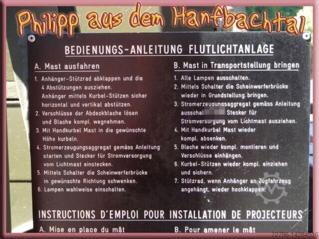 Sonstige Other Nencki Flutlichtanlage 12,5KW Stromaggregat Army