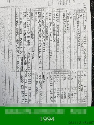 Minibus OPEL Astra K Sports Tourer Edition 1,5CDTi Start/Stop