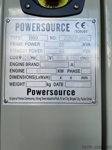  Baudouin 4M06G55/5 - 60 kVA Generator - DPX-19865