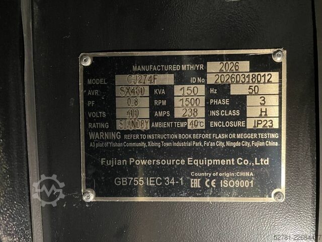  Baudouin 6M11G165/5 - 165 kVA Generator - DPX-19870