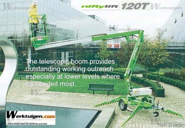 Trailer with working platform Niftylift 120TE