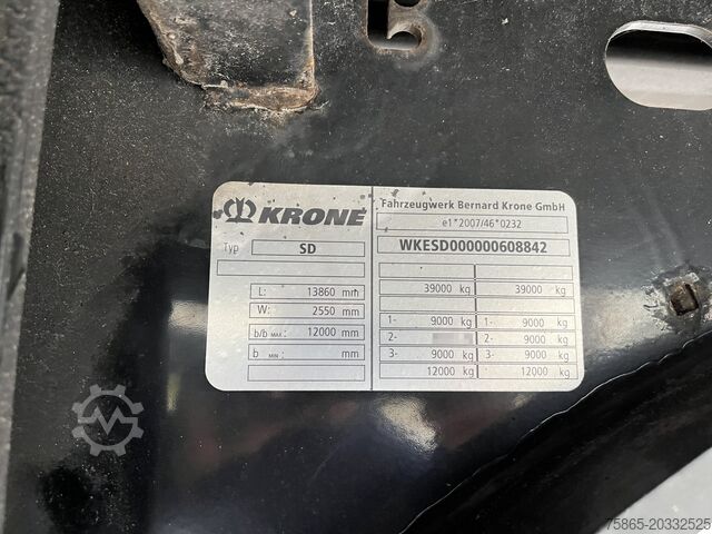 Koffer Krone DryLiner / Box Trailer / 3 Axle BPW Disk / APK ...