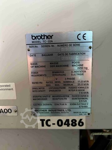 Lot centre d’usinage CNC 2x + 1x Brother TC-22A