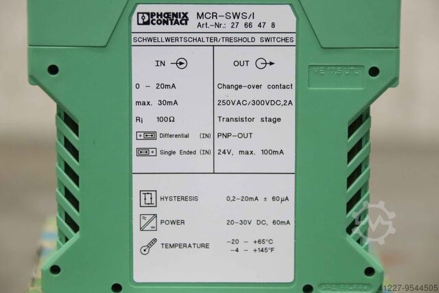 Prahový spínač Phoenix Contact MCR-SWS/I 27 66 47 8