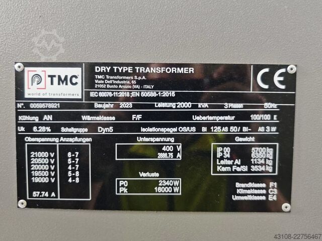 Trasformatore a secco TMC Transformers 