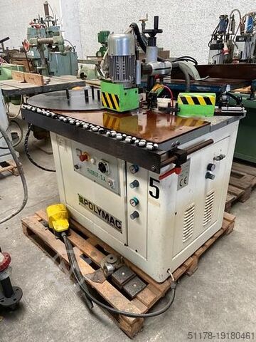 1996 Polymacc kantenlijmmachine mod. Rubber S.A. Polymacc Rubber S.A.