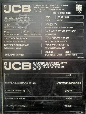 Telescopische lader JCB 555P210R