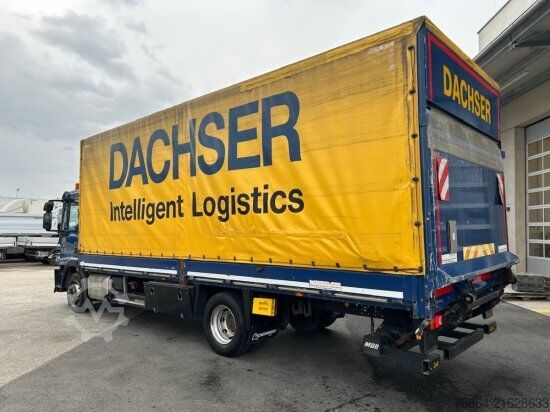 Flatbed truck with tarp IVECO EUROCARGO 120E22 PLANE, SCHALTER LBW