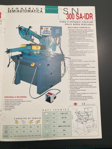 Band saw Pedrazzoli SN 300 SA