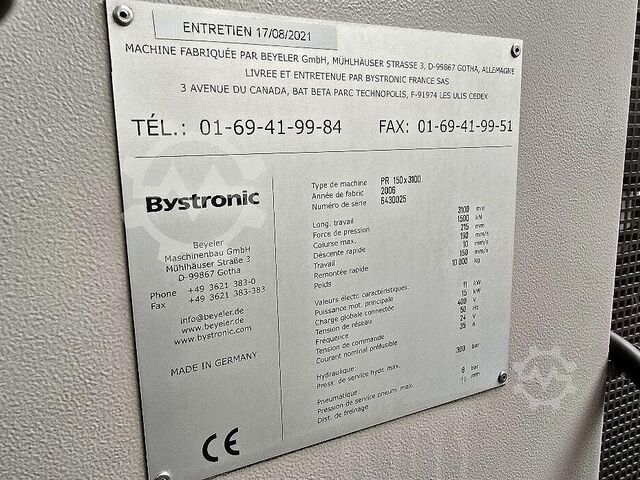 Press brake Bystronic PR 150x3100