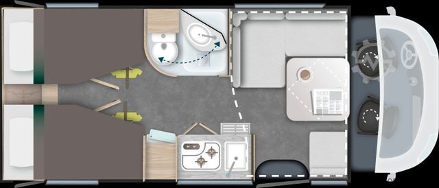 Yarı entegre karavan CHAUSSON 627 Titanium Line *MJ26*Arctic*Hubbett*Automatik