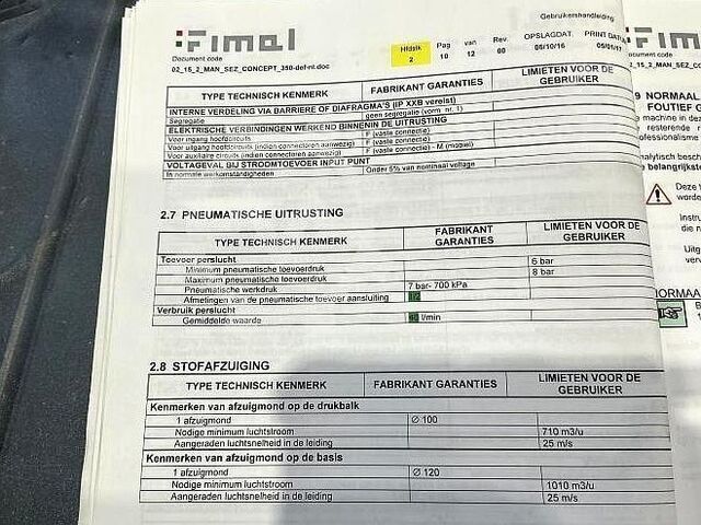 Sierras circulares de formato Fimal Concept 350, año 2016 Fimal Concept 350