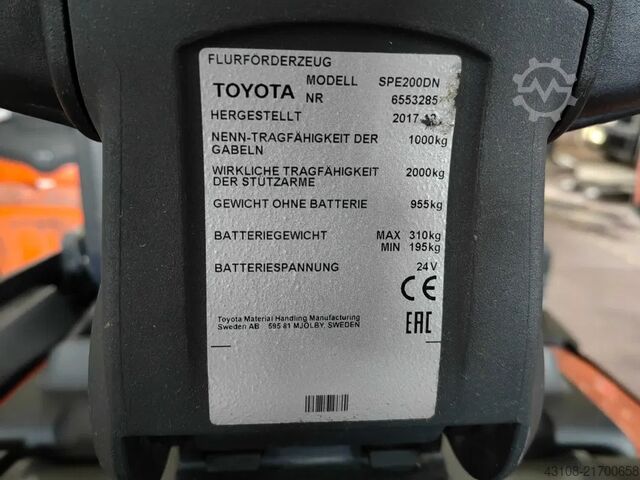 Apilador de palets TOYOTA SPE200DN