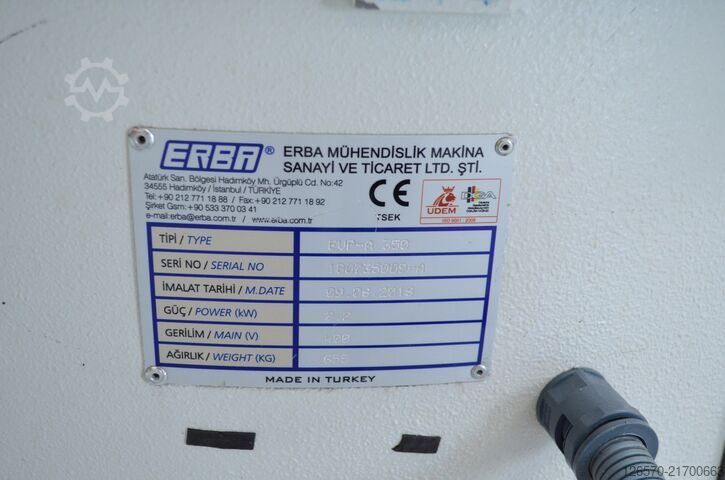 Máquina de acabado vibratorio Erba EVK-350 y EVP-A 350