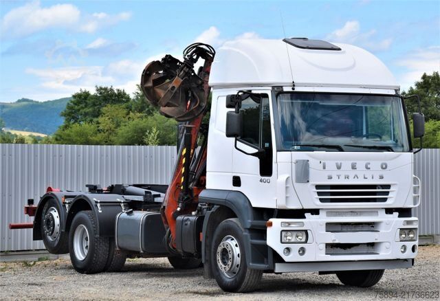 Macara montată pe camion IVECO STRALIS 400 * ABROLLKIPPER * ESSEL 0902* TOP