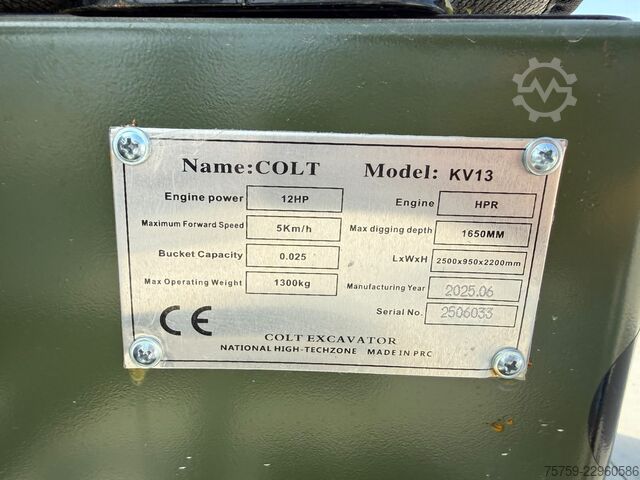 μίνι εκσκαφέας  Colt KV13 Mini-bagger NEU