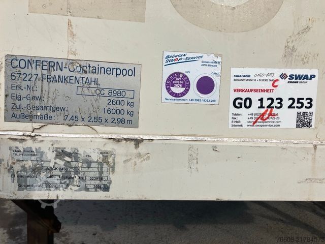 Wissellaadbak oplegger SPIER Wechselbrücke Koffer