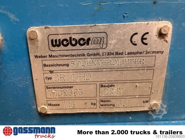 Andra Weber CR 1 HD Rüttelplatte