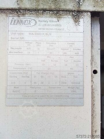 Chiller Lennox WA 230D K SLN
