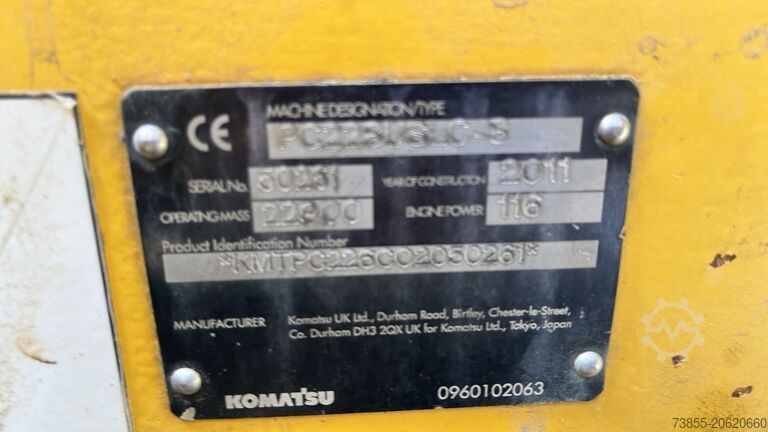 Graafmachine op rupsbanden Komatsu PC228US-LC-8