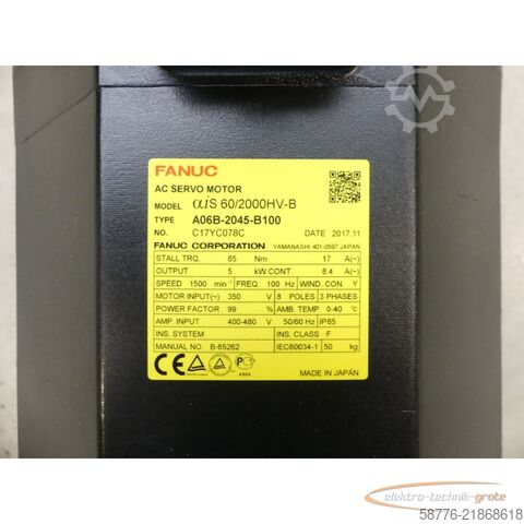 Unità di controllo Fanuc A06B-2045-B100 Servo Motor SNC17YC078C + A860-2050-T321 -neuwertig-