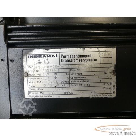  Indramat MAC090A-0-ZD-1-B/110-A-1/DI1250 50388R1 generalü. + 12 Mon. Gewährl.
