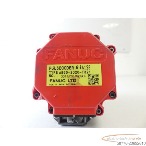 Fanuc-motor Fanuc A06B-0064-B203 AC Servo Motor SN:C099E0457 + A860-2020-T321