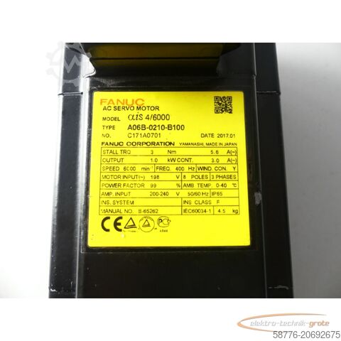Besturingsunit Fanuc A06B-0210-B100 SNC171A0701 + A860-2000-T301 Pulsecoder --