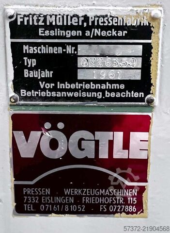 Hydraulisk press med en kolumn Müller CEZ 63,5