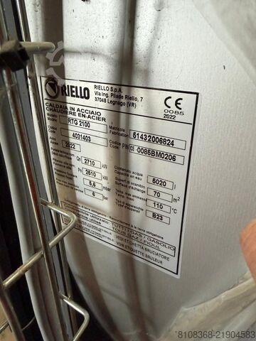 Riscaldamento e ventilazione centrale termica Riello rtg 2100