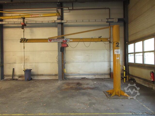 Pillar slewing crane, slewing crane, chain hoist Vetter Kran Drehkran Hallenkran 500KG PS32 NL 500Kg 0,5t L 4m + Kettenzug H3,2