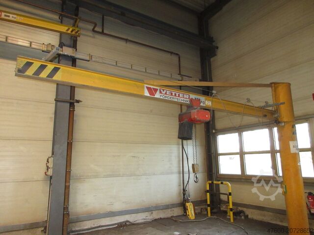 Pillar slewing crane, slewing crane, chain hoist Vetter Kran Drehkran Hallenkran 500KG PS32 NL 500Kg 0,5t L 4m + Kettenzug H3,2