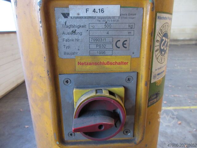 Pillar slewing crane, slewing crane, chain hoist Vetter Kran Drehkran Hallenkran 500KG PS32 NL 500Kg 0,5t L 4m + Kettenzug H3,2