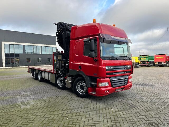 Kranbil DAF CF 85.410 8x2 Hiab 1055-8+Fly jib Euro 5