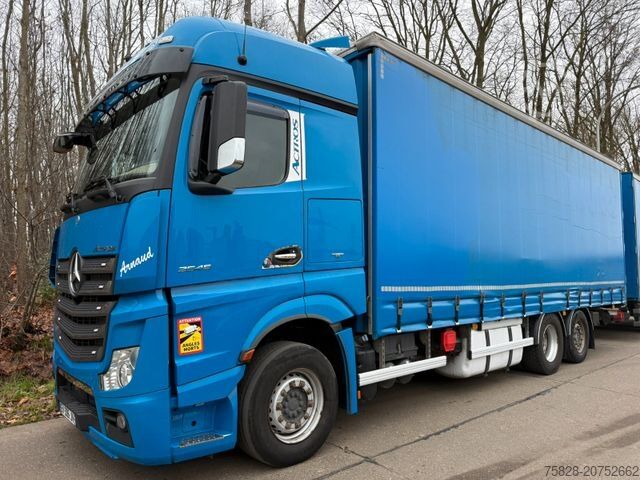Samochód ciężarowy z plandeką typu platforma MERCEDES-BENZ Actros 2545 / Retarder / Volumenzug