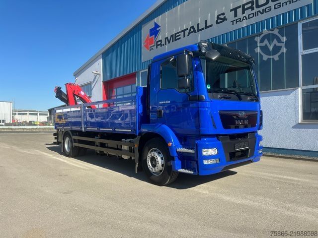 Autocarro con cassone fisso MAN 18.340 TGM BL HMF 1030 K3 nbedienung
