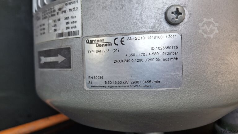 Légközpont, légelosztó rendszer Elmo Rietschle SAH 235