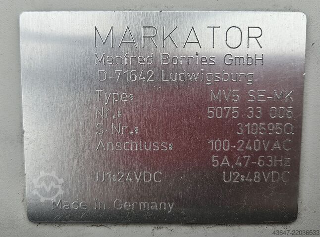 μηχανή χάραξης Markator MV5 SE-MK