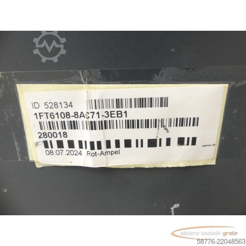Steuerung Siemens 1FT6108-8AC71-3EB1 Servomotor SN: 280018
