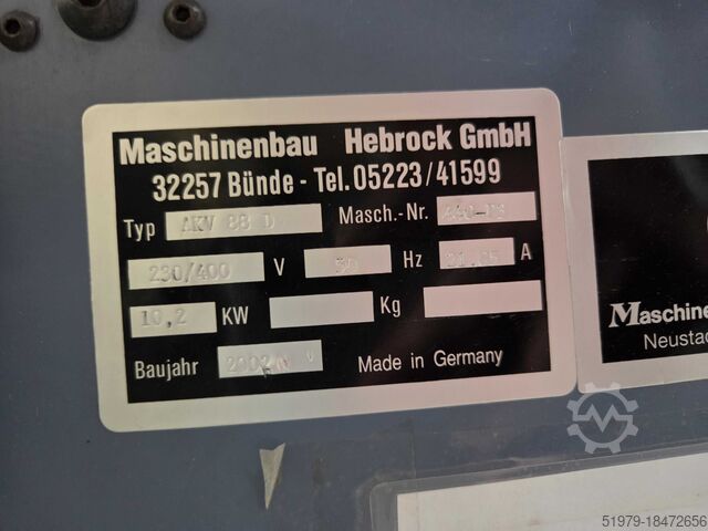 Edge banding machine for curved edges HEBROCK AKV088D