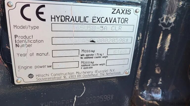 Pásové rypadlo Hitachi ZX65USB-5A CLR