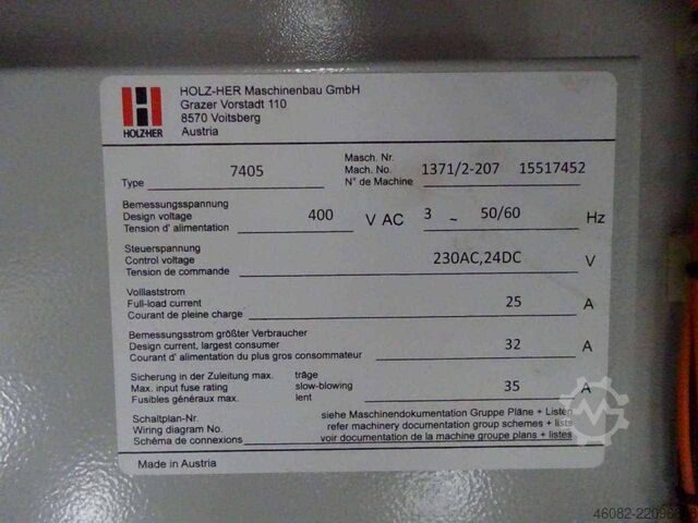 κάθετο κέντρο κατεργασίας ξύλου Holz-Her EVOLUTION 7405 Connect