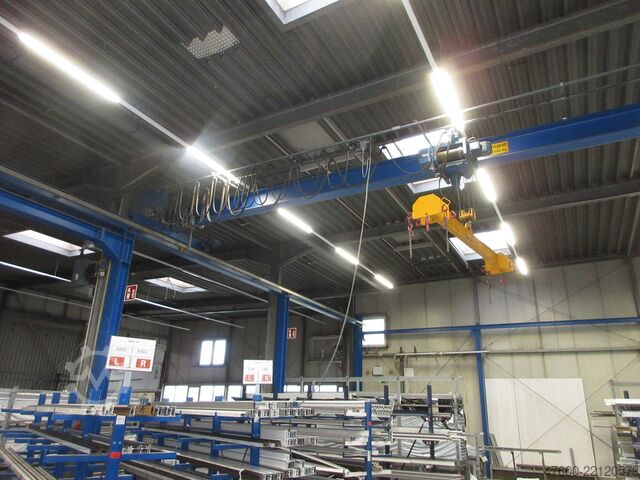 Guindaste de cobertura Guindaste de interior Guindaste de pista Demag Portalkran Hallenkran + Stahlbau Demag Seilzug 2,5t 2500Kg Länge 36x14,5m